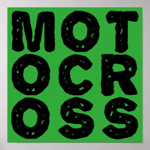 Zeichen für das Riesenmotocross-Logo "Dirt Bike Po Poster