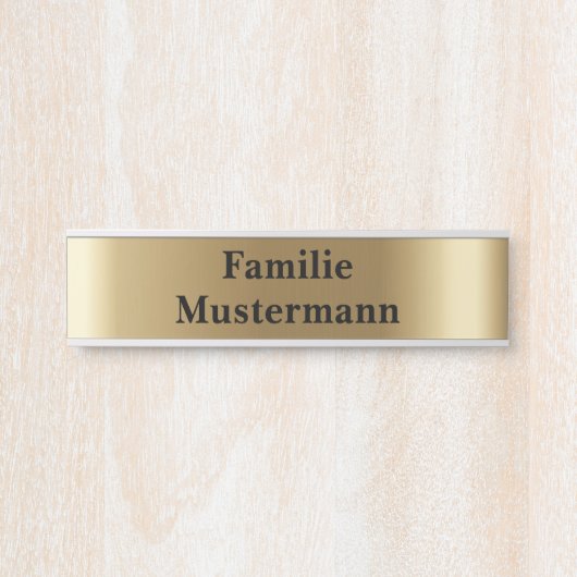 Zeichen für das Schild mit dem Schild "Türschild" (Vorderseite )