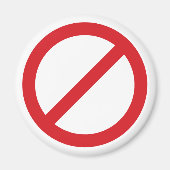 Zeichen für das Verbot/Symbol Magnet (Vorne)