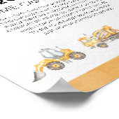 Zeichen für den Bau von LKW-Zeitkapseln Poster (Ecke)