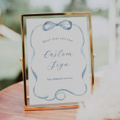 Zeichen für den benutzerdefinierten blauen Bogen u Poster