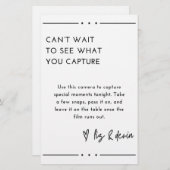 Zeichen für den freien Camera-Tisch Briefpapier (Vorne/Hinten)