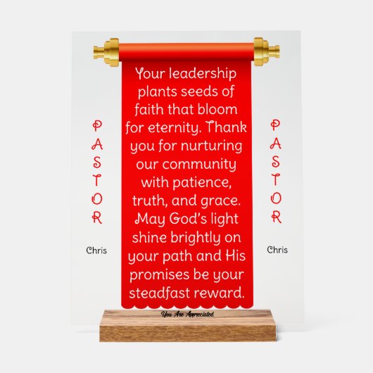 Zeichen für die Aufwertung von roten Goldbannern Acrylschild (Vorderseite)