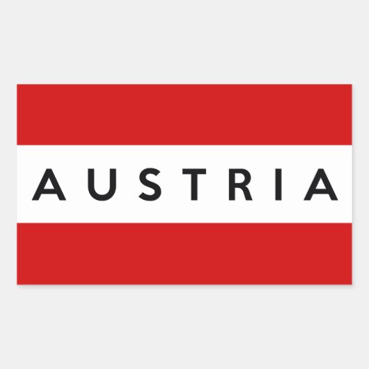 Zeichen für die austrische Landesflagge Rechteckiger Aufkleber (Vorderseite)