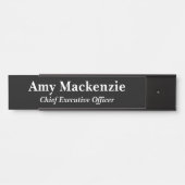 Zeichen für die Berufliche schwarze Büromarke Türschild (Vorderseite )