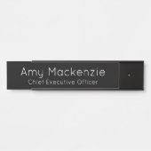 Zeichen für die Berufliche schwarze Büromarke Türschild (Vorderseite )