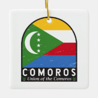Zeichen für die Comoros-Fahne gestört Vintag