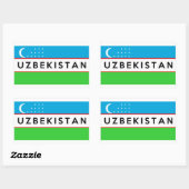Zeichen für die Flagge in Usbekistan Rechteckiger Aufkleber (Blatt)