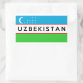 Zeichen für die Flagge in Usbekistan Rechteckiger Aufkleber (Tasche)