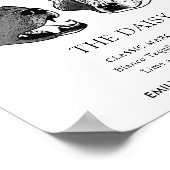 Zeichen für die Hochzeit von schwarzen und weißen  Poster (Ecke)