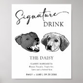 Zeichen für die Hochzeit von schwarzen und weißen  Poster (Vorne)