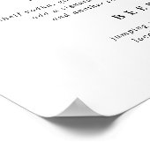 Zeichen für die Hochzeitskalligrafie mit schwarzem Poster (Ecke)