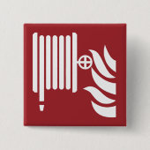 Zeichen für die Sicherheit von Feuerschläuchen Button (Vorderseite)