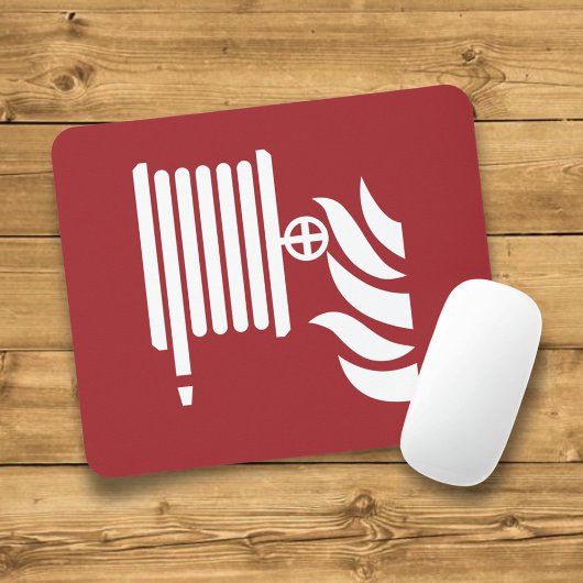 Zeichen für die Sicherheit von Feuerschläuchen Mousepad