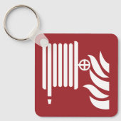 Zeichen für die Sicherheit von Feuerschläuchen Schlüsselanhänger (Vorderseite)