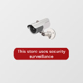 Zeichen für die statische Sicherheitsüberwachung v Fensteraufkleber (Blatt)