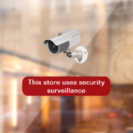 Zeichen für die statische Sicherheitsüberwachung v Fensteraufkleber