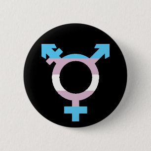 Zeichen für die Trans-Flagge Button