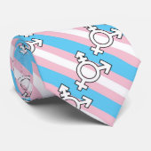 Zeichen für die Trans-Flagge Krawatte (Gerollt)