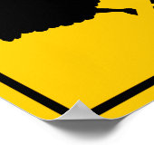 Zeichen für die Überquerung der Autobahn Poster (Ecke)