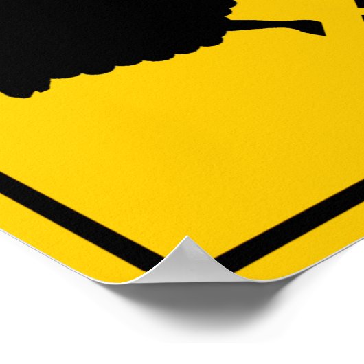 Zeichen für die Überquerung der Autobahn Poster (Ecke)