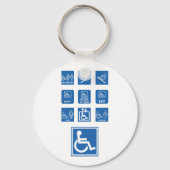 Zeichen für die Zugänglichkeit von Rollstuhlfahrer Schlüsselanhänger (Rückseite)
