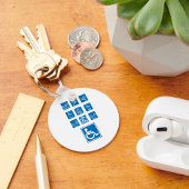 Zeichen für die Zugänglichkeit von Rollstuhlfahrer Schlüsselanhänger