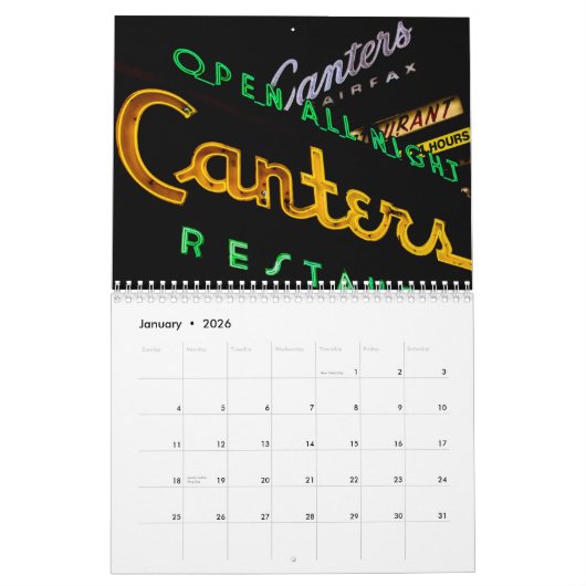 Zeichen für einen Neujahrskalender Kalender (Jan 2026)