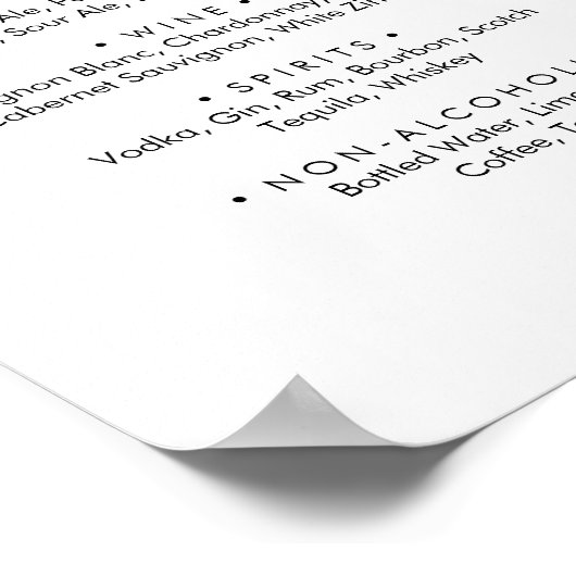 Zeichen für einfache kalligraphische Hochzeitsgetr Poster (Ecke)