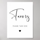 Zeichen für Elegante und moderne Gastgeschenke Hoc Poster (Vorne)