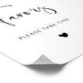 Zeichen für Elegante und moderne Gastgeschenke Hoc Poster (Ecke)