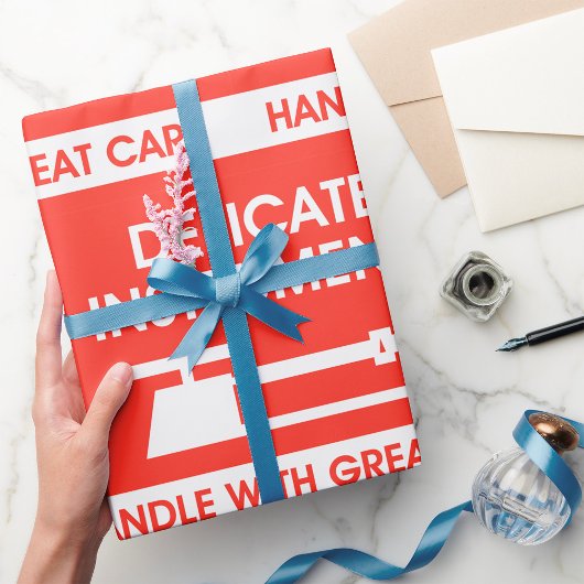 Zeichen für empfindliche Instrumente Geschenkpapier