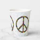 Zeichen für Frieden  Pappbecher (Rückseite)