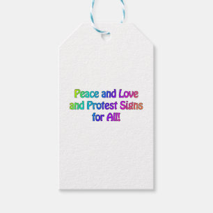 Zeichen für Frieden und Liebe und Protest für alle Geschenkanhänger