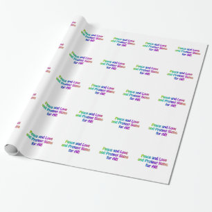 Zeichen für Frieden und Liebe und Protest für alle Geschenkpapier
