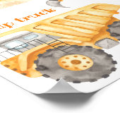 Zeichen für Gelbe Bauweise LKW-Name Poster (Ecke)