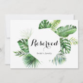 Zeichen für geometrische Hochzeit in Urlaubsort (Rückseite)