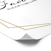 Zeichen für geometrische weiße Florenfavors Poster (Ecke)