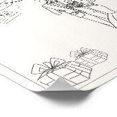 Zeichen für Hochzeitsgeschenke und Karten Poster (Ecke)