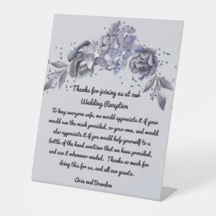 Zeichen für Hochzeitssachen für Masken und Sanität Sockelschild