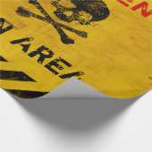 Zeichen für individuell anpassbare Strahlungsgefah Geschenkpapier (Ecke)