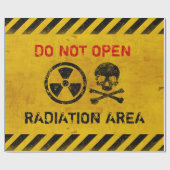 Zeichen für individuell anpassbare Strahlungsgefah Geschenkpapier (Flach)