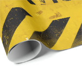 Zeichen für individuell anpassbare Strahlungsgefah Geschenkpapier (Rolleneckpunkt)