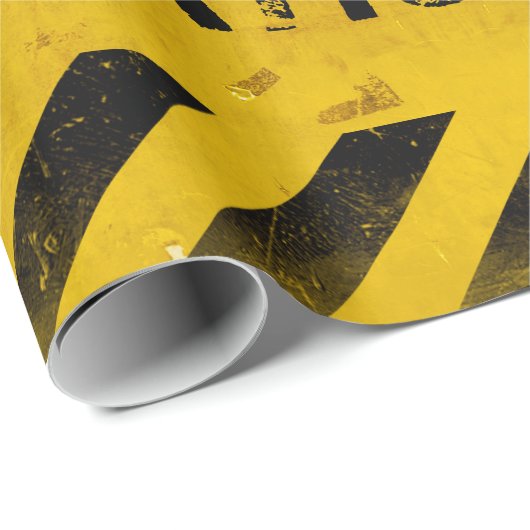 Zeichen für individuell anpassbare Strahlungsgefah Geschenkpapier (Rolleneckpunkt)