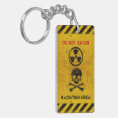 Zeichen für individuell anpassbare Strahlungsgefah Schlüsselanhänger (Vorderseite links)