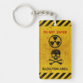 Zeichen für individuell anpassbare Strahlungsgefah Schlüsselanhänger (Vorderseite)
