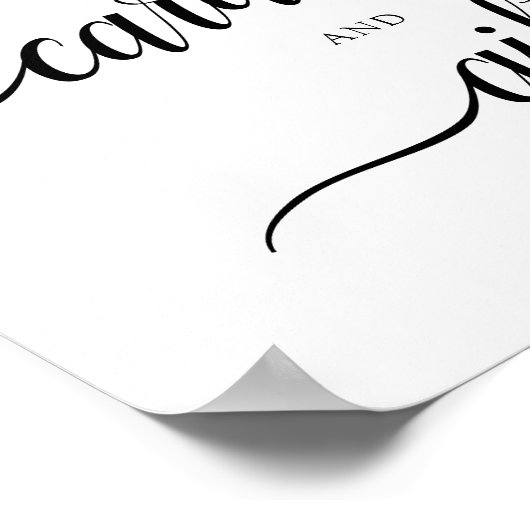 Zeichen für kalligraphische Hochzeiten "Karten und Poster (Ecke)