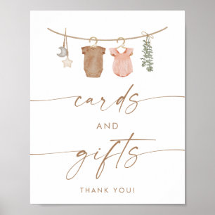 Zeichen für Karten und Geschenke Boho Gender Rev Poster