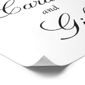 Zeichen für Karten und Geschenke | Burgund Pink Bl Poster (Ecke)