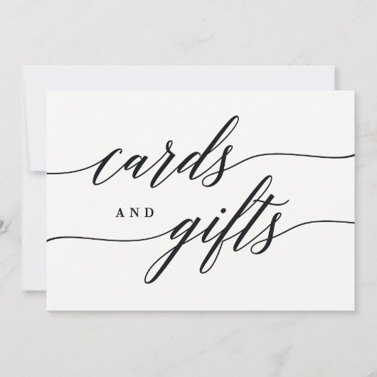 Zeichen für Karten und Geschenke - Moderne Schrift (Vorderseite)